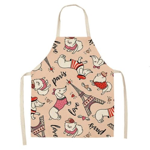Cartoon Puppy Sleeveless Apron Home Daily Use