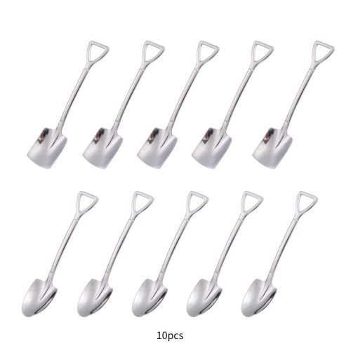4pcs/10pcs Spoons; Stainless Steel Shovel Spoon; Home Kitchen Supplies