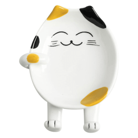 1pc Cat Spoon Rest; Ceramic Cute Spoon Holder Rest For Stove Top; Cat Kitchen Accessories; Stove Holder Utensil Spoon Rest For Kitchen Counter (style: Set A)
