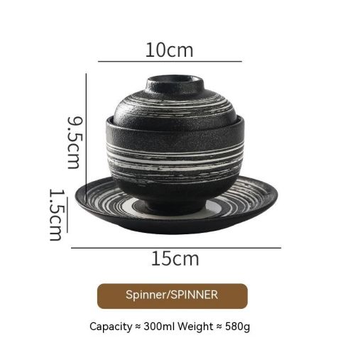 Japanese Style Tableware Ceramic Soup Bowl With Lid Tureen